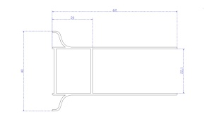 Profil de extensie negru P03B pentru cabinele de dus KZ3190, BS04, BS04, BS05, BS08 - Img 4