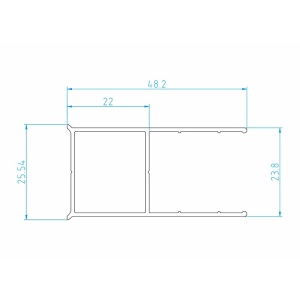Profil de extensie pentru cabine de dus, Chrome - Img 2