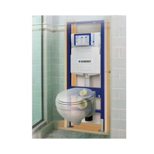 Rezervor incastrat Geberit Duofix Sigma, cu set fixare si clapeta , Sigma20 negru easy-to clean - Img 8