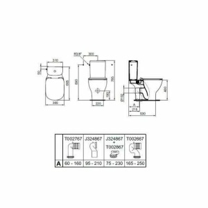 Rezervor pe vas wc Ideal Standard Tesi cu alimentare laterala - Img 2