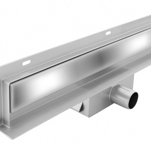 Rigola de duș liniară cu sifon fix si montaj pe perete Wall DL09 70 cm – Inox - Img 5