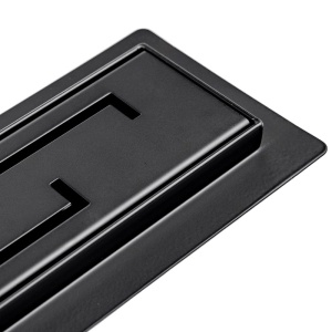 Rigola de duș liniară cu sifon fix și randament ridicat Delta DL01 60 cm – Negru