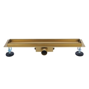 Rigola de duș liniară cu sifon fix și randament ridicat Fix DL01 100 cm – Auriu - Img 4