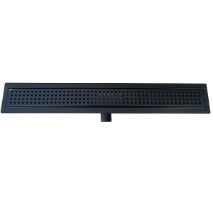Rigola de duș liniară cu sifon fix și randament ridicat Qube DL01 90 cm – Negru - Img 13