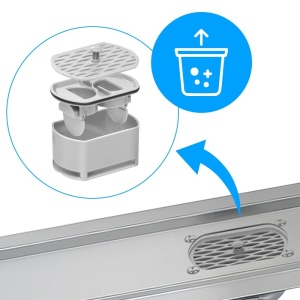 Rigola de dus liniara cu sifon rotativ si randament ridicat DL02 100 cm – inox - Img 5