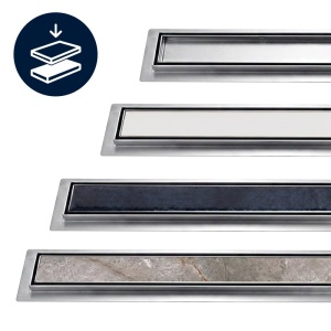 Rigola de dus liniara DL02 inox 50 cm cu gratar 2 in 1 si sifon rotativ 360 - Img 4