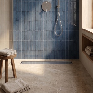 Rigola de dus liniara DL05 inox 100 cm cu gratar reversibil 2 in 1 si sifon rotativ 360 - Img 2