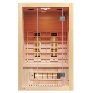 Saună cu infraroșu cu pietre de sare de Himalaya MO-EA2RS 120 x 105 x 190 cm pentru 1-2 persoane - Img 15