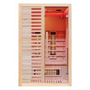 Saună cu infraroșu si cu piatră de sare MO-C2S, 120 x 100 x 190 cm pentru 1-2 persoane