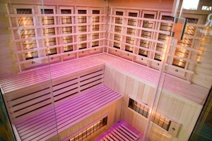 Sauna cu infrarosu si perete din sare de Himalaya MO-EA5CRS – 200 x 200 x 200 cm, 5 locuri - Img 6