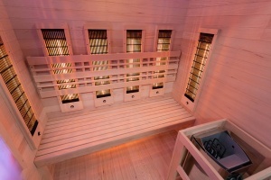 Sauna finlandeza cu infrarosu MO-SW3 COMBO si soba Harvia 4.5 kW, 150 x 120 x 190 cm - Img 16
