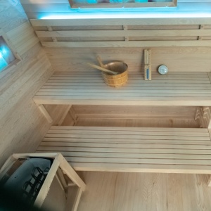 Sauna finlandeza cu temperatura inalta Harvia 6kW, 180 x 156 cm pentru 4-5 persoane - Img 12