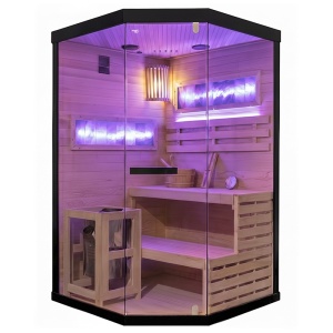 Sauna finlandeza cu temperatura inalta si argaz Harvia 3.5kW, 120 x 120 cm pentru doua persoane - Img 17