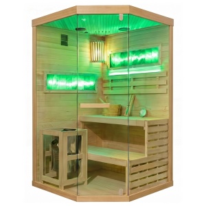 Sauna finlandeza cu temperatura inalta si argaz Harvia 3.5kW, 120 x 120 cm pentru doua persoane - Img 14