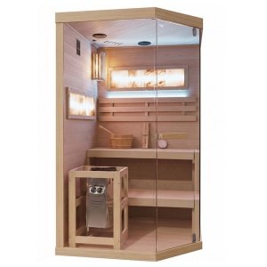 Sauna finlandeza cu temperatura inalta si argaz Harvia 3.5kW, 120 x 120 cm pentru doua persoane - Img 24