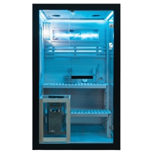 Sauna finlandeza cu temperatura inalta si soba Harvia 3.5kW 120 x 120 cm pentru 2 persoane - Img 20