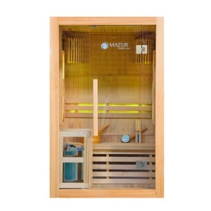 Sauna finlandeza cu temperatura inalta si soba Harvia 3.5kW pentru 2 persoane EA2S 120 x 105 cm - Img 7
