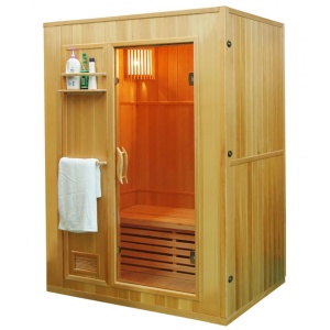 Sauna finlandeza cu temperatura inalta si soba Harvia 3.5kW pentru 2 persoane EA2S 150 x 110 cm