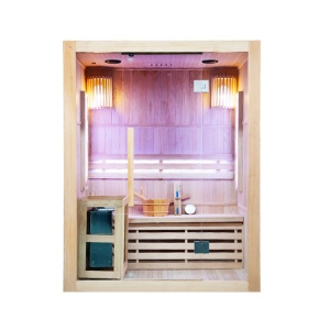 Sauna finlandeza cu temperatura inalta si soba Harvia 4.5kW pentru 3-4 persoane Kemi 150 x 120 cm - Img 2