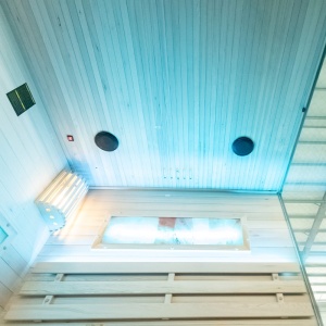 Sauna finlandeza neagra cu temperatura inalta Harvia 4.5kW, 140 x 150 cm pentru 3-4 persoane - Img 20