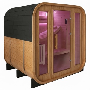 Sauna finlandeza pentru gradina cu soba Molde pentru 2-4 persoane, 180 x 200 cm