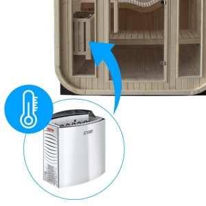 Sauna finlandeza pentru gradina cu soba Molde pentru 2-4 persoane, 180 x 200 cm - Img 11