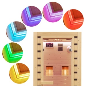 Sauna uscata cu infrarosu la temperatura joasa Tromso 1 90 x 90 cm pentru 1 persoana - Img 11