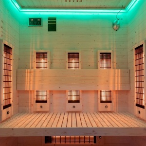 Sauna uscata cu infrarosu la temperatura joasa Tromso3 153 x 110 cm pentru 3-4 persoane - Img 14