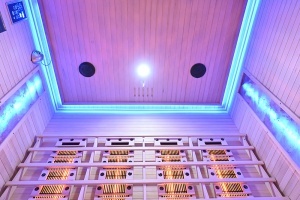 Sauna uscata cu infrarosu si cu pietre sarate pentru 4 persoane C4ST 175 x 140 cm - Img 15