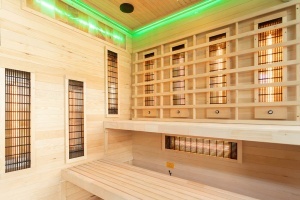 Sauna uscata cu infrarosu si piatra sarata pentru 4 persoane EP4RS stanga 175 x 140 cm - Img 8