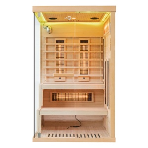 Sauna uscata cu infrarosu si terapie cromatica pentru 2 persoane montaj dreapta EP2RS 120 x 120 cm - Img 4