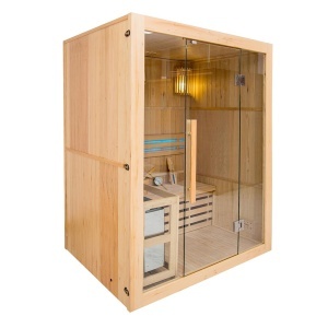 Sauna uscata cu soba Harvia 3.5kW pentru 3 persoane EA3 150 x 120 x 190 cm - Img 2