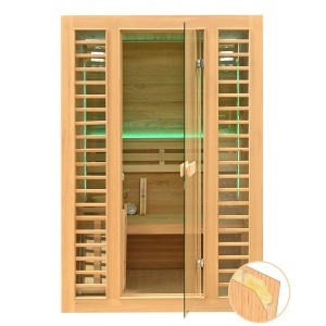 Saună uscată finaldenza MO-EL2S cu soba HARVIA 3,5 kW 130 x 120 x 190 cm pentru 3 persoane