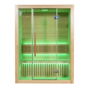 Saună uscată MO-SS1515H cu soba HARVIA 6 kW 150 x 150 x 200 cm pentru 3 persoane - Img 3
