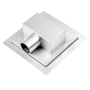 Scurgere baie patrata cu sifon fix Circle DLO6 15 x 15 cm inox - Img 12