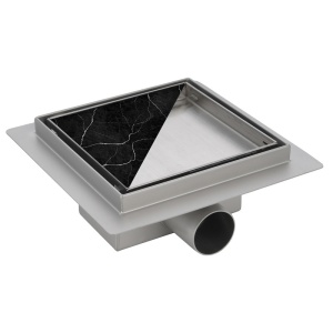 Scurgere baie patrata cu sifon Fix DL06 15 x 15 cm Inox