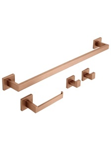 Set accesorii pentru baie Rio Brush Copper 4 piese - Img 6