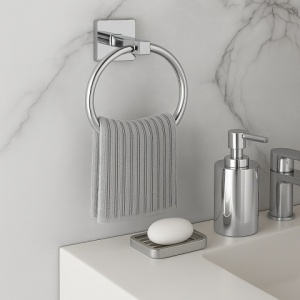 Set de accesorii pentru baie 6 in 1 DYLAN Crom - Img 12