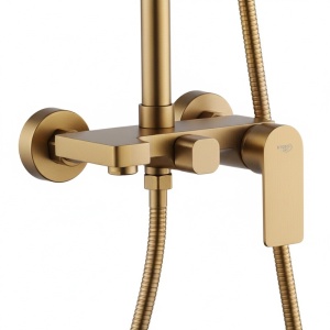 Set de baie cu dus ADA cu forma de ploaie, auriu perlat - Img 3