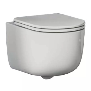 Set rezervor Geberit Delta cu vas WC suspendat Hatria Futura Pure Vortex si capac softclose alb , Clapeta La Alegere - Img 18
