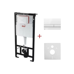 Set rezervor incastrat Alcadrain cu clapeta si vas wc suspendat Fluminia Minerva cu capac softclose - Img 8