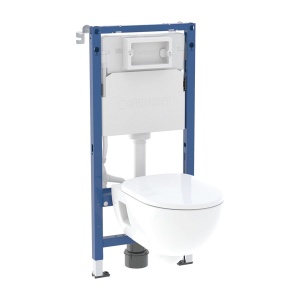 Set vas cu capac și cadru Geberit Duofix Basic