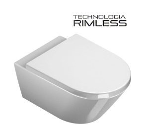 Set Vas WC GEBERIT, Montaj Suspendat, Ceramica Sanitara, Vas WC SONET RIMLESS + Capac STANDARD Soft-Close Inclus + Cadru + Clapeta - Img 2
