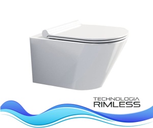 Set Vas WC PRO GEBERIT, Montaj Suspendat, Ceramica Sanitara, Vas WC SONET RIMLESS + Capac Soft-Close SLIM Inclus + Cadru + Clapeta - Img 6
