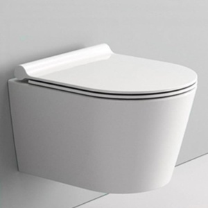 Set Vas WC PRO GROHE, Montaj Suspendat, Ceramica Sanitara, Vas WC SONET RIMLESS + Capac Soft-Close SLIM Inclus + Cadru + Clapeta - Img 14