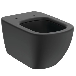 Set vas wc suspendat Ideal Standard Tesi Aquablade cu capac slim softclose negru mat Silk Black - Img 7