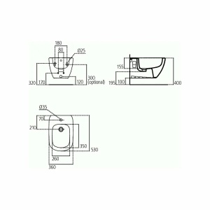 Set vas Wc suspendat PRO IDEAL STANDARD TESI ,cu capac soft-close ,si bideu suspendat - Img 5