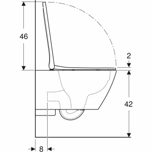 Set vas wc suspendat si capac slim soft close Geberit Smyle Square - Img 6