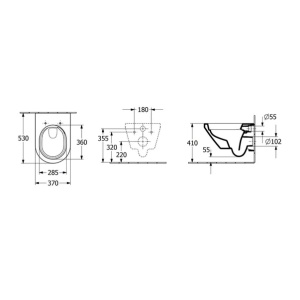 Set vas WC suspendat Villeroy & Boch Architectura TwistFlush rimless cu capac softclose alb - Img 8