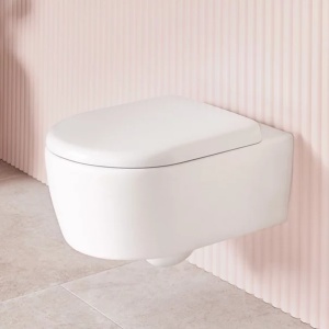 Set vas WC suspendat Villeroy & Boch Skyla TwistFlush rimless alb cu capac softclose